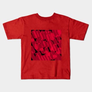 Pink and black abstract pattern Kids T-Shirt